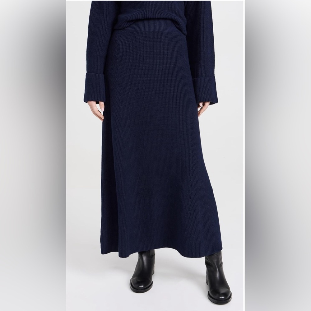 NWT ALIGNE Navy Sweater Maxi Skirt XS
